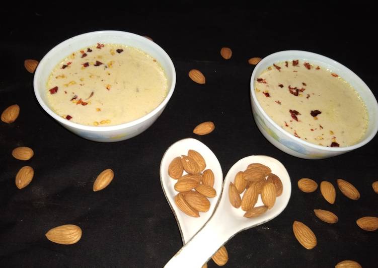 Steps to Make Super Quick Homemade Almond soup