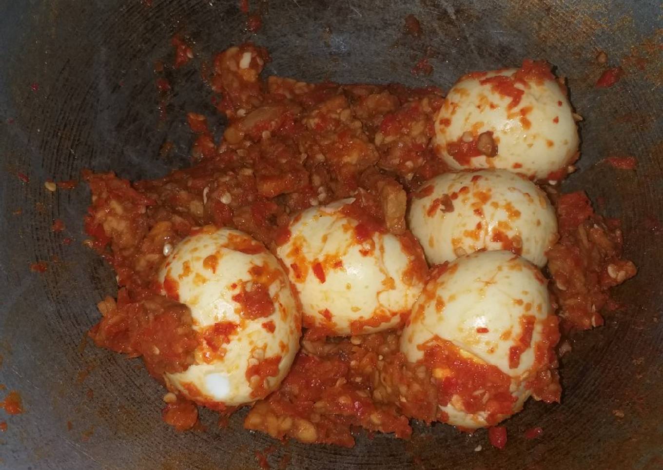 Telur Balado No Minyak (Diet friendly, SEHAT!!)