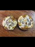 Minitartas de atún y vegetales