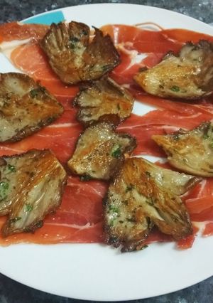 Foto principal de Setas a la plancha con jamón