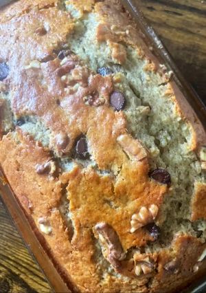 A picture of Banana Bread- Chocolate Walnut 🍌.