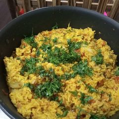 A picture of Mumbai's tawa pulav.