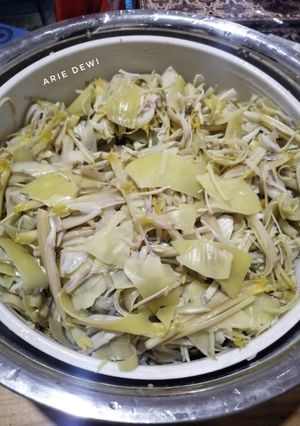 Foto resep Jantung Pisang Rebus (Cara merebus Jantung Pisang agar tidak hitam)