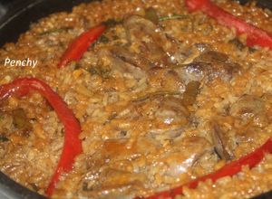 Foto principal de Arroz con higadillos de pollo a los dos pimentones y romero