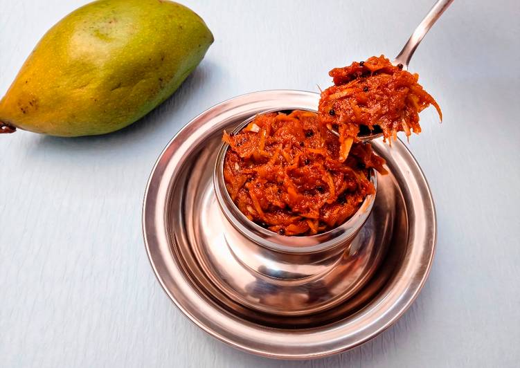 Simple Way to Make Quick Raw Mango Thokku