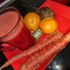 A picture of Seasonal carrot juice.