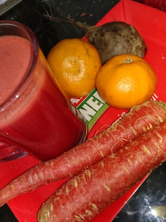 A picture of Seasonal carrot juice.