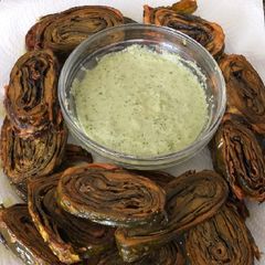 A picture of Arrow Roots (Nduma)Leaves bhajiya#authors marathon.
