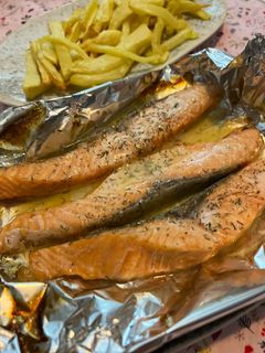 Una foto de Salmón a la naranja en Airfryer
