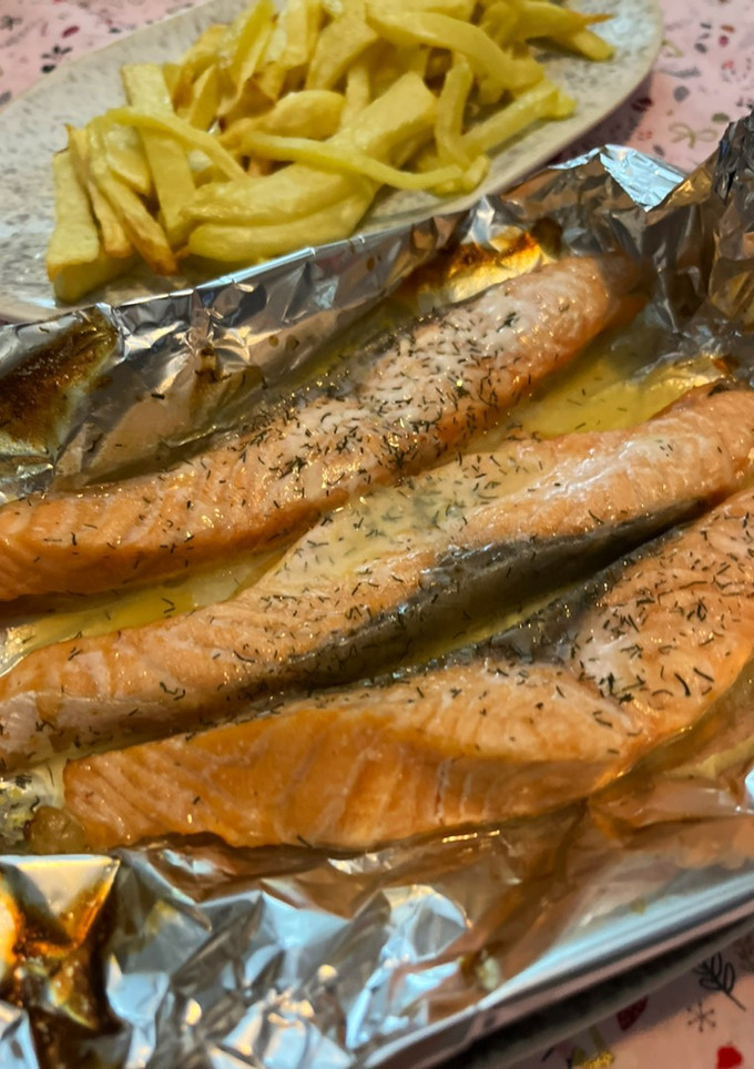 Una foto de Salmón a la naranja en Airfryer