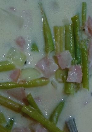 รูปของ ซุปครีมข้นหน่อไม้ฝรั่ง,เบคอน - คีโต