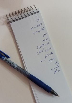 عکسی از دستور لیست خرید هفتگی