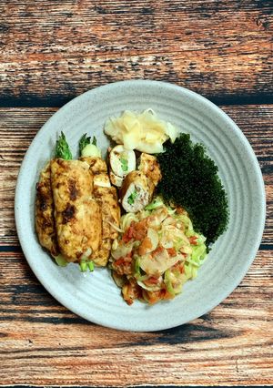 Hình của món Ức gà cuộn măng tây nướng [Eat clean - Lose weight].