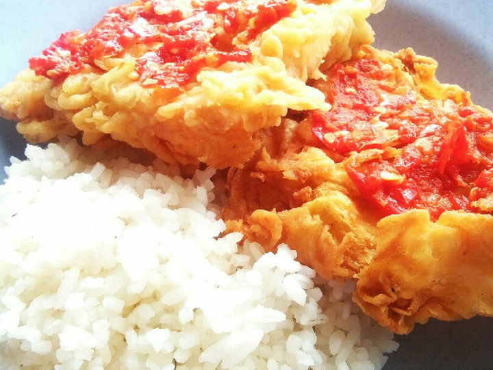 Resep Telur crispy sambal geprek yang Enak Banget