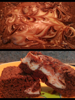Una foto de Postre Brownie marmolado