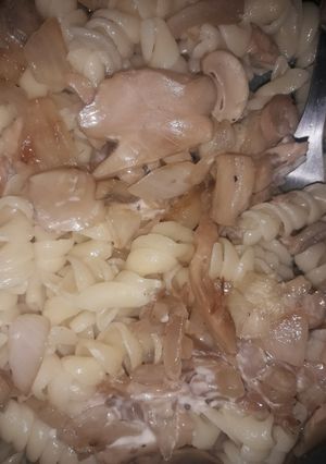 Una foto de Pastas con champiñones