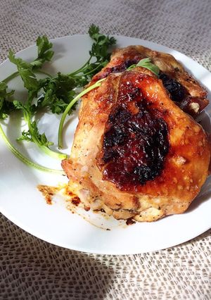 Hình của món Gà nướng BBQ bằng nồi cơm điện.