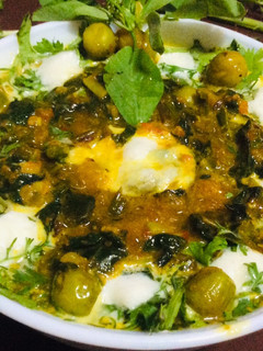 A picture of Methi matar malai sabji.