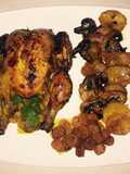 Pollo al horno con miel