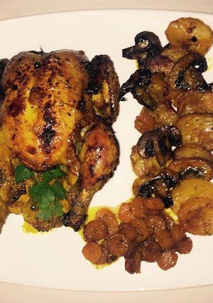 Una foto de Pollo al horno con miel
