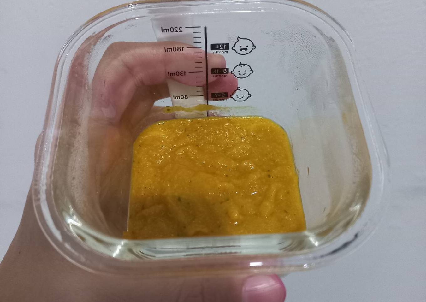 (MPASI 6m+) DAY 16: Kabocha Salmon