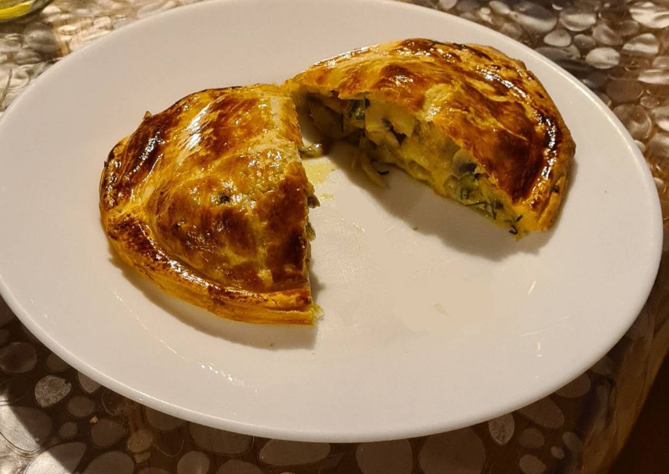 Tourte champignons lardons