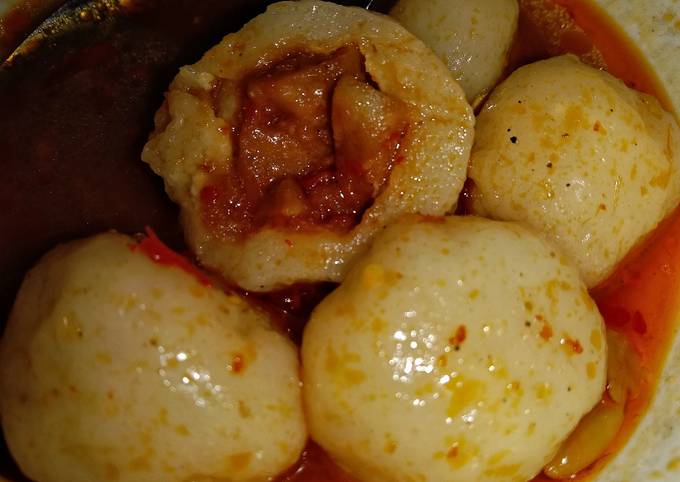 Anti Ribet, Bikin Cilok isi pedas kuah pedas Yang Enak