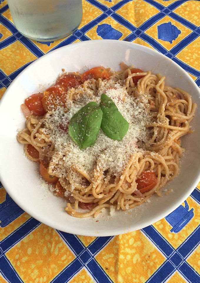 Una foto de Espaguettis light facilísimo