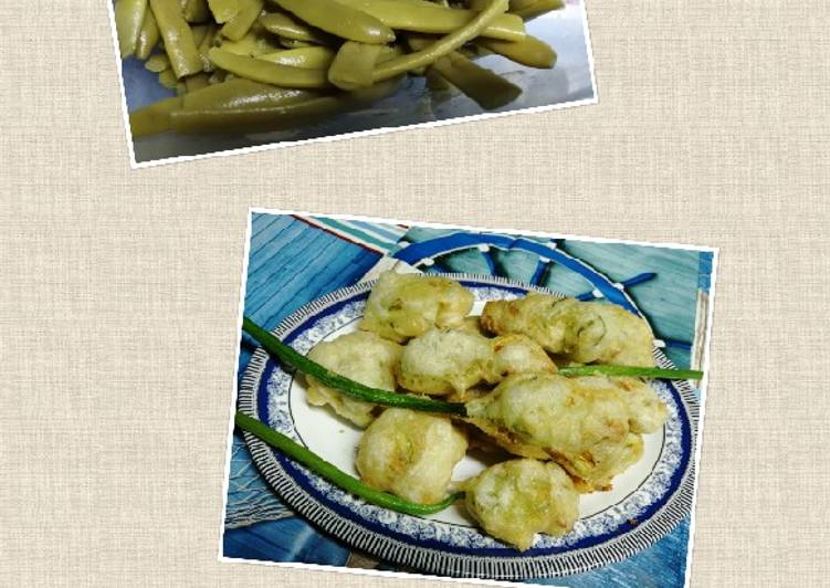 Recetta di Favorite Fiori di zucca in pastella alla birra con contorno di fagiolini🤗