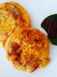 Una foto de Arepa de huevo con chorizo