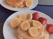Una foto de pancake de avena sin huevo