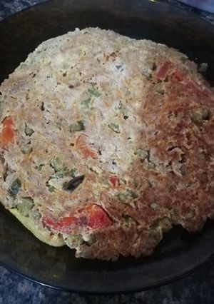 Una foto de Tortilla de aún y arvejas