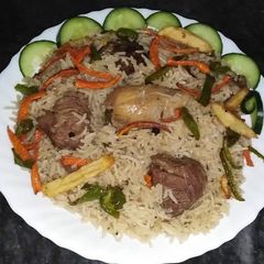 A picture of Jungli pulao.