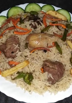 A picture of Jungli pulao.