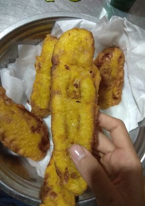 Hình của món Bánh chuối chiên dài.