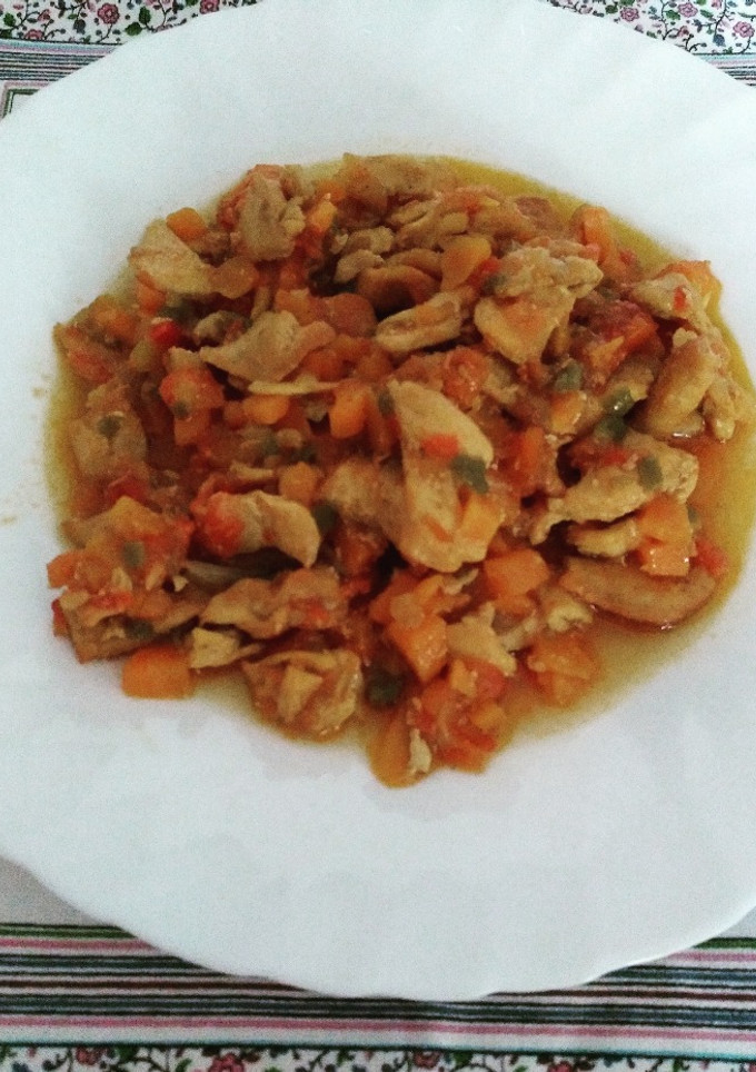 Una foto de Pechugas de pollo en salsa