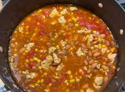 A picture of pinto beans soup