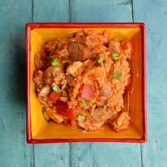 A picture of Chicken and Prawn Jambalaya.