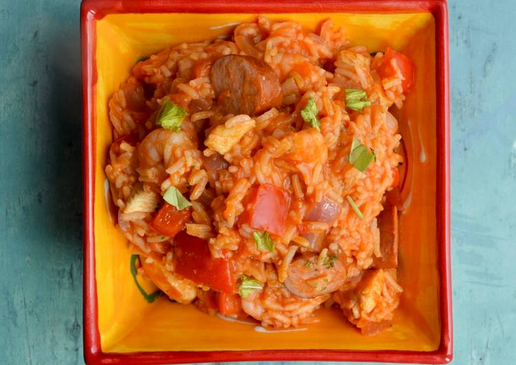 Recipe of Super Quick Homemade Chicken and Prawn Jambalaya