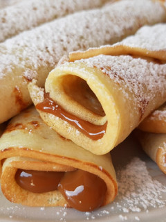 Una foto de Panqueques con dulce de leche 🇦🇷