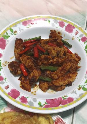 รูปของ ผัดพริกแกงถั่วหมูสันนอกเผ็ดนรก