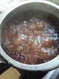Caldo de Poroto con carne