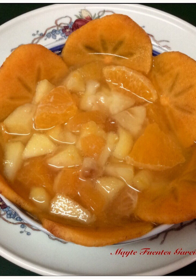 Una foto de Macedonia de fruta dietética