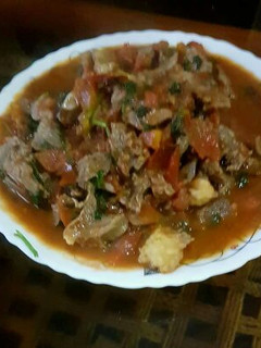 A picture of Kenyan Beef stew.