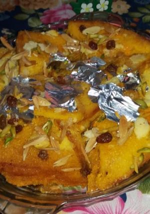 A picture of Hyderabadi shahi tukray made by my khala jan.