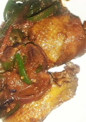 A picture of Marinated kienyeji chicken.