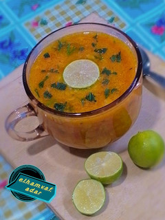 عکسی از دستور سوپ گوجه و جو پرک