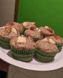 Muffins de manzana y mantequilla de maní light🍎🥜