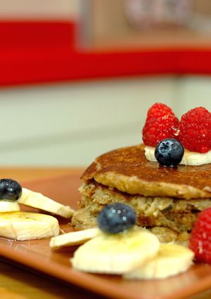 Una foto de Ideas de desayuno. Tortitas de avena {FitKen} 