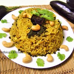 Maharashtrian Vangi Bhaat A picture of Maharashtrian Vangi Bhaat.
